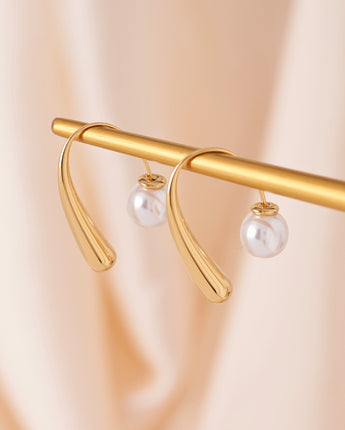 Pearl Hanging Drop Earrings