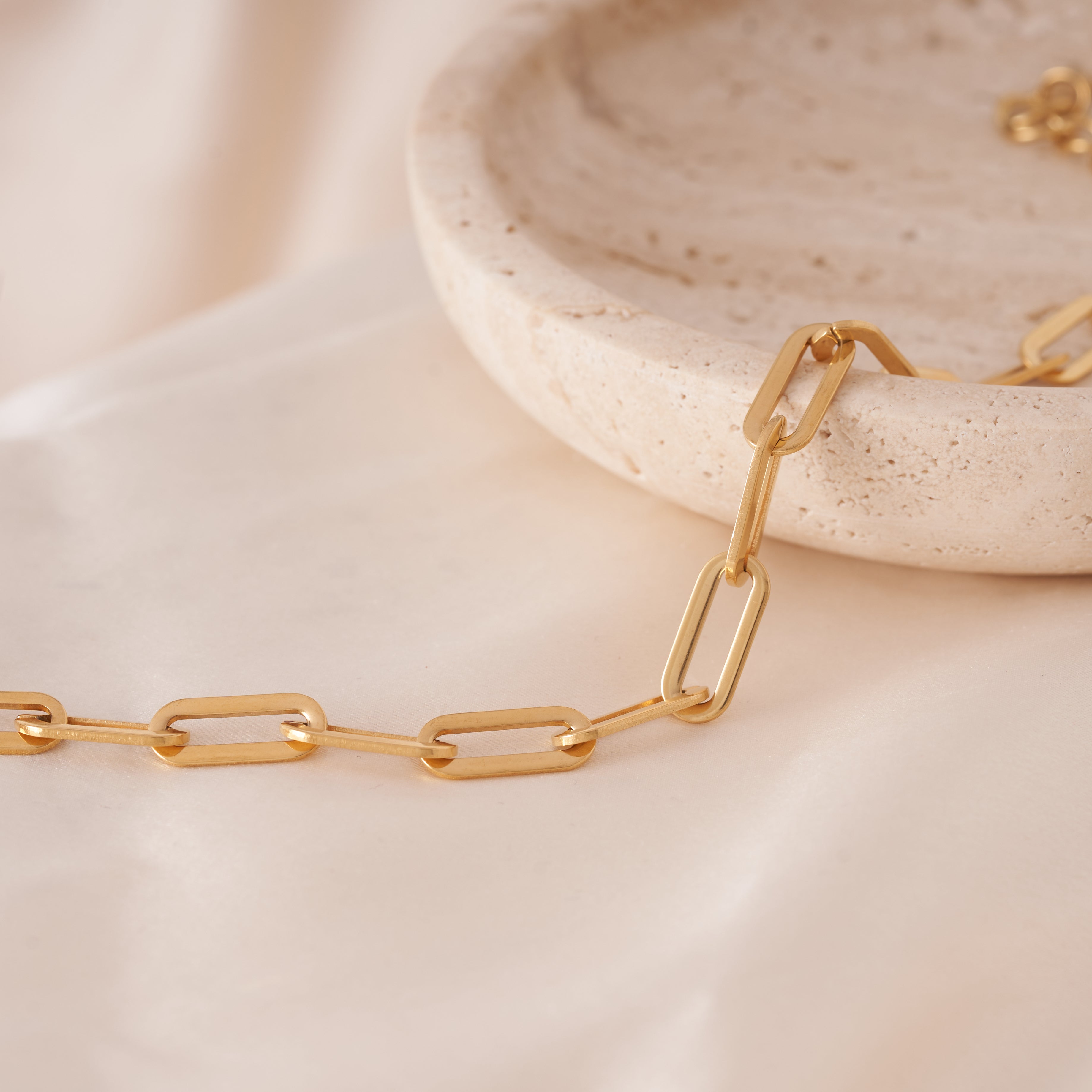 Paper Clip Gold Bracelet