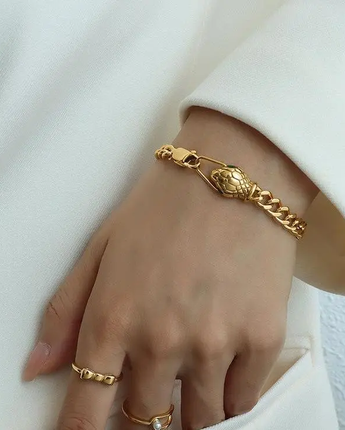 Gold Chain Snake Bracelet