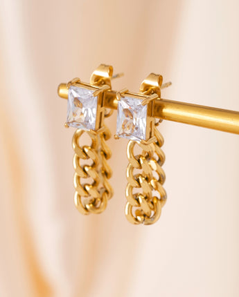 Crystal Chain Earrings