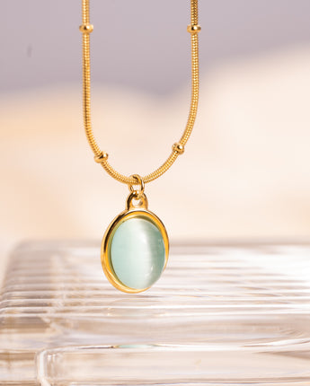 Mint Green Opal Necklace