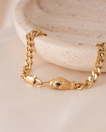 Gold Chain Snake Bracelet